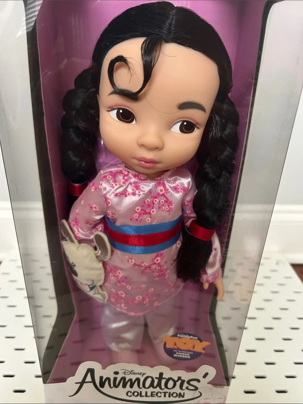 Disney Mulan Doll in Pink and Blue Traditional Outfit